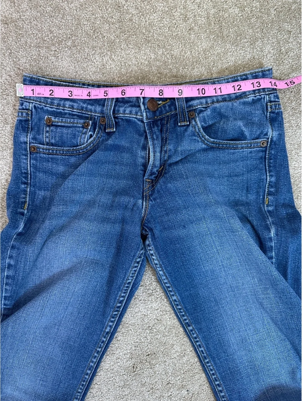 Women’s Sz 1M Levi’s Superlow 518 Jeans Bootcut Stretch Distressed Y2K